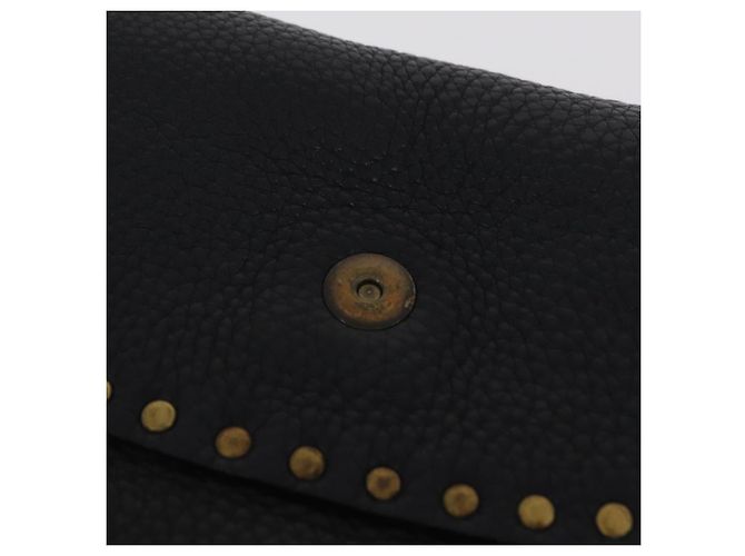 Céline CELINE Schultertasche aus Leder Schwarz Gold Auth 199408V Golden - Ansicht 23