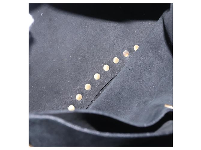 Céline CELINE Schultertasche aus Leder Schwarz Gold Auth 199408V Golden - Ansicht 26