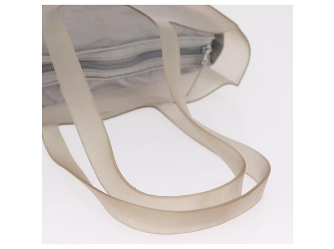 Bolso Tote CHANEL Rubber Gray CC Auth 206363 Castaño - vista 8