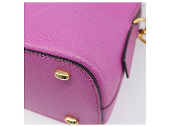 Céline CELINE Handtasche Leder 2way Pink Gold Tone Auth 205901A - Ansicht 17