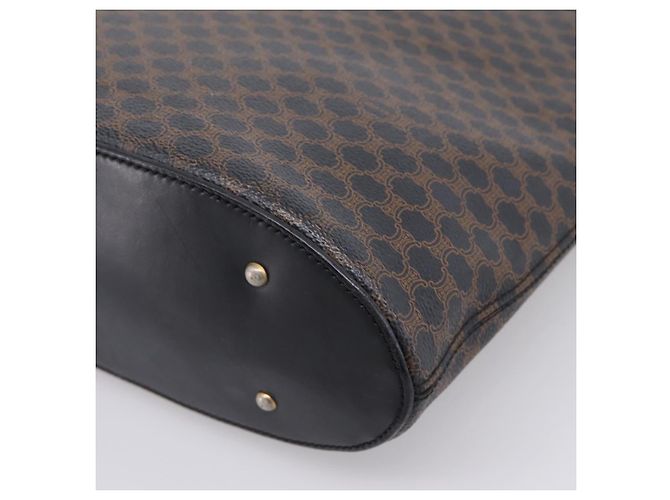 Céline Bolso de mano CELINE Macadam Canvas PVC Negro Tono Dorado Auth mr2944 - vista 15