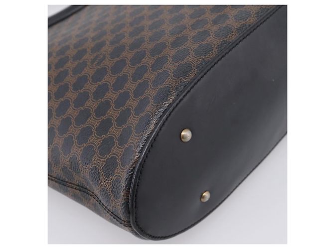 Céline Bolso de mano CELINE Macadam Canvas PVC Negro Tono Dorado Auth mr2944 - vista 16