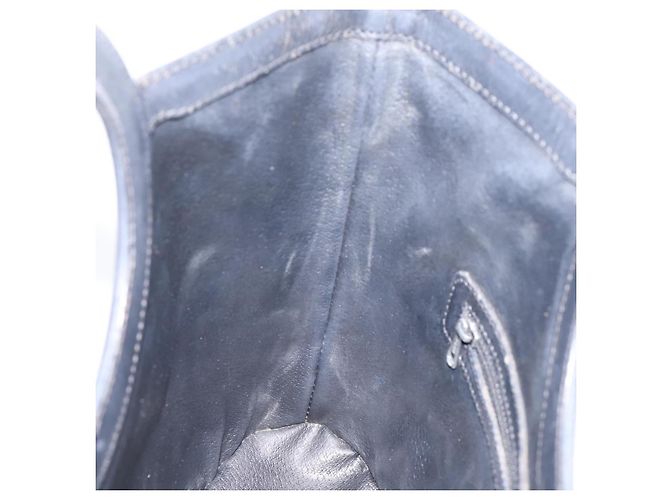 Céline Bolso de mano CELINE Macadam Canvas PVC Negro Tono Dorado Auth mr2944 - vista 19
