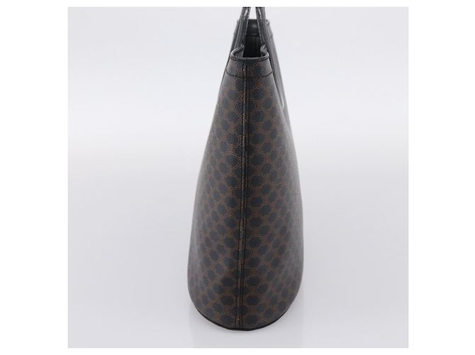 Céline Bolso de mano CELINE Macadam Canvas PVC Negro Tono Dorado Auth mr2944 - vista 3