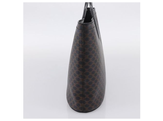 Céline Bolso de mano CELINE Macadam Canvas PVC Negro Tono Dorado Auth mr2944 - vista 4