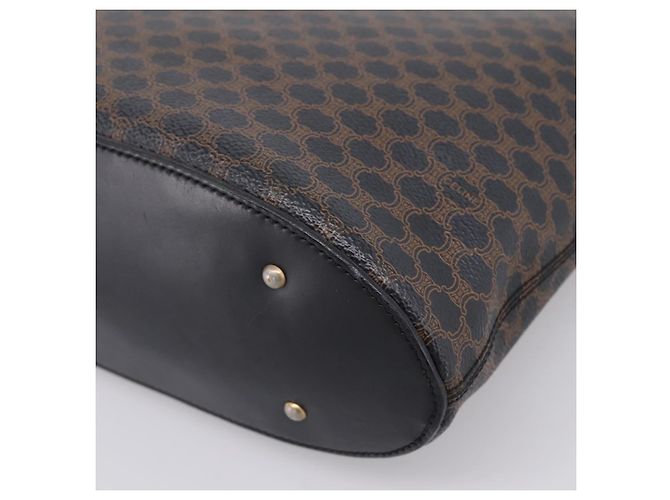 Céline Bolso de mano CELINE Macadam Canvas PVC Negro Tono Dorado Auth mr2944 - vista 9