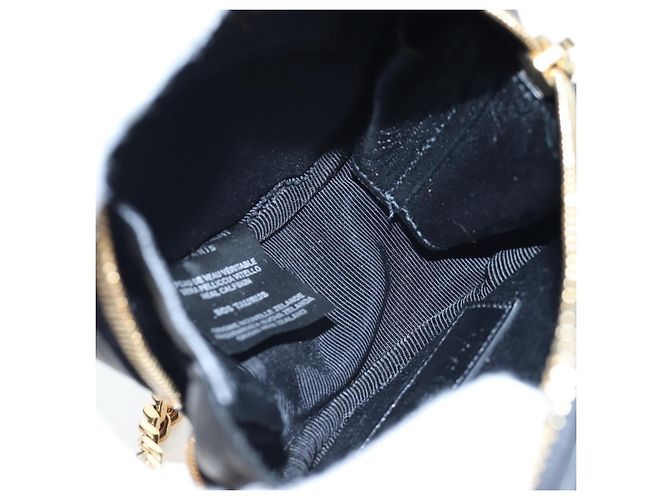 Autre Marque Borsa a tracolla con catena SAINT LAURENT di paillettes Nero Tono Oro Auth 204808SAM - vista 20