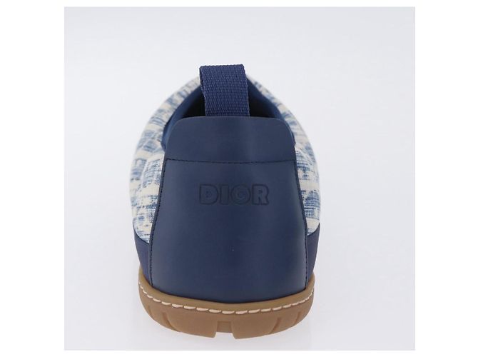 Christian Dior Snow Shoes Trotter Canvas Blue Auth 203701M - vista 12