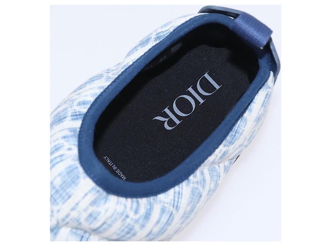 Christian Dior Snow Shoes Trotter Canvas Blue Auth 203701M - vista 13