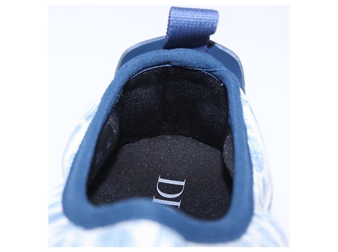 Christian Dior Snow Shoes Trotter Canvas Blue Auth 203701M - vista 16