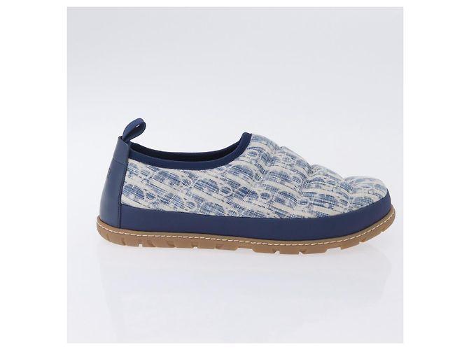 Christian Dior Snow Shoes Trotter Canvas Blue Auth 203701M - vista 4