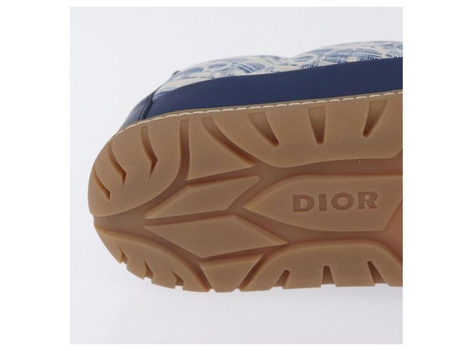 Christian Dior Snow Shoes Trotter Canvas Blue Auth 203701M - vista 8