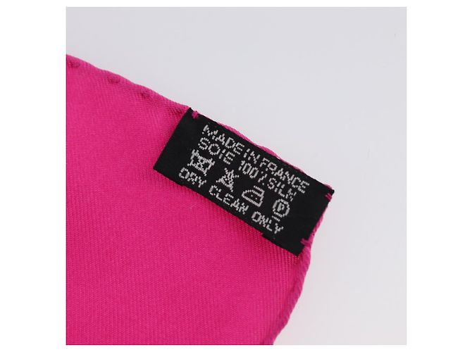 Hermès HERMES Foulard Carré 90 Seta Rosa "LA DANSE DU CHEVAL MARAWARI" Auth ki6868M Giallo - vista 23