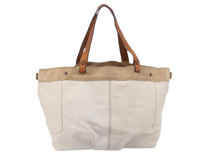 Borsa Tote BURBERRY Blue Label Canvas White Auth bs37331 Bianco - vista 2