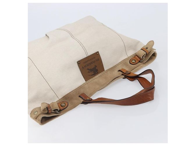 Borsa Tote BURBERRY Blue Label Canvas White Auth bs37331 Bianco - vista 6
