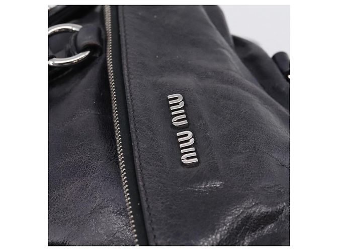 Borsa a mano Miu Miu Vitter Lux in pelle 2way Viola Argento Auth BA16195V Porpora - vista 14