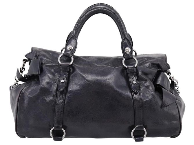 Borsa a mano Miu Miu Vitter Lux in pelle 2way Viola Argento Auth BA16195V Porpora - vista 2