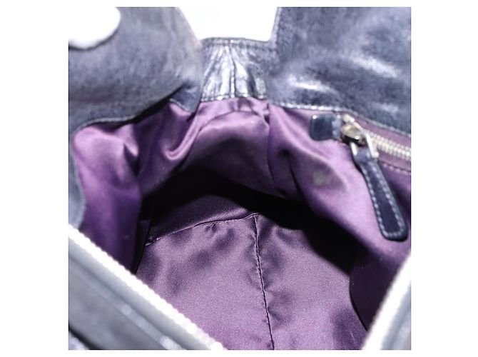 Borsa a mano Miu Miu Vitter Lux in pelle 2way Viola Argento Auth BA16195V Porpora - vista 22