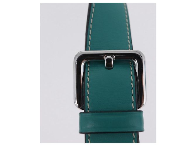 LOEWE Mini Gate Bag Borsa a Tracolla in Pelle Verde Argento Auth ka6387M - vista 15