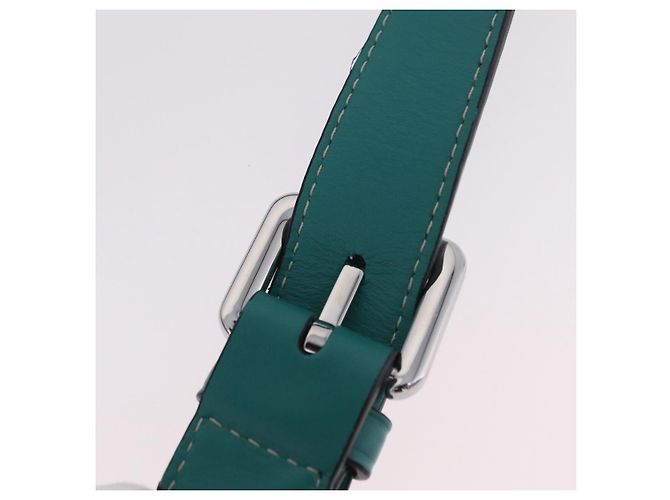 LOEWE Mini Gate Bag Borsa a Tracolla in Pelle Verde Argento Auth ka6387M - vista 16