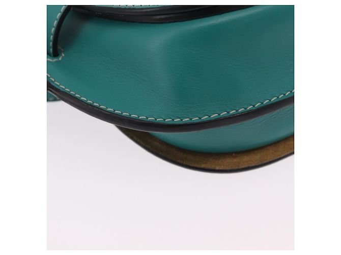 LOEWE Mini Gate Bag Borsa a Tracolla in Pelle Verde Argento Auth ka6387M - vista 18