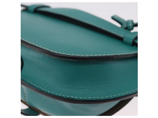 LOEWE Mini Gate Bag Borsa a Tracolla in Pelle Verde Argento Auth ka6387M - vista 21