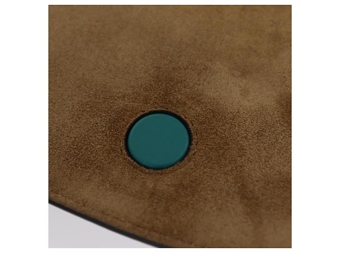LOEWE Mini Gate Bag Borsa a Tracolla in Pelle Verde Argento Auth ka6387M - vista 24