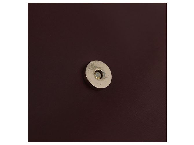 Borsa a tracolla CARTIER Must Line Pelle Bordeaux Gold Auth ka6344 D'oro Bordò - vista 18