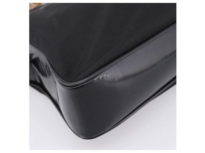 Borsa a mano GUCCI Bamboo Nylon Nero Argento 000 2040 0538 Auth ep16022 - vista 11