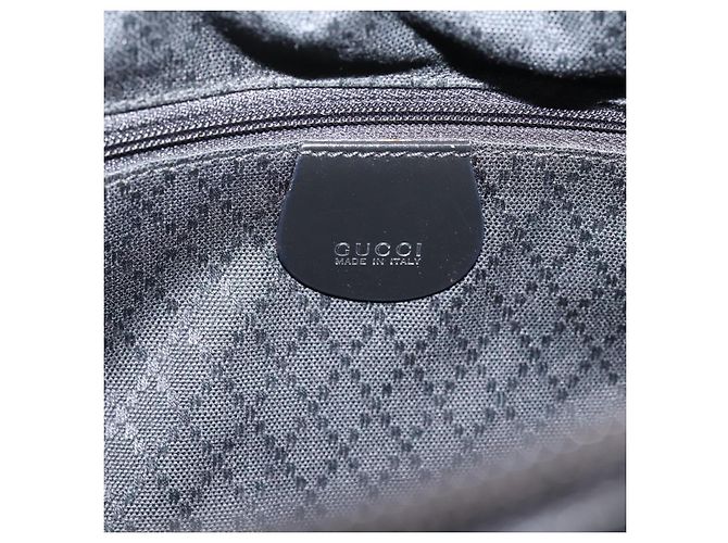 Borsa a mano GUCCI Bamboo Nylon Nero Argento 000 2040 0538 Auth ep16022 - vista 15