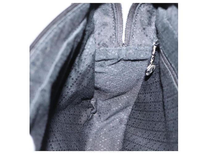 Borsa a mano GUCCI Bamboo Nylon Nero Argento 000 2040 0538 Auth ep16022 - vista 18
