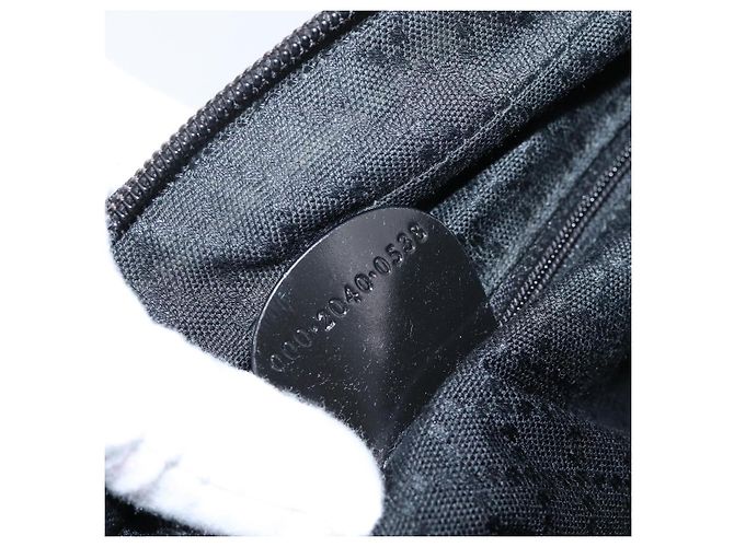 Borsa a mano GUCCI Bamboo Nylon Nero Argento 000 2040 0538 Auth ep16022 - vista 21