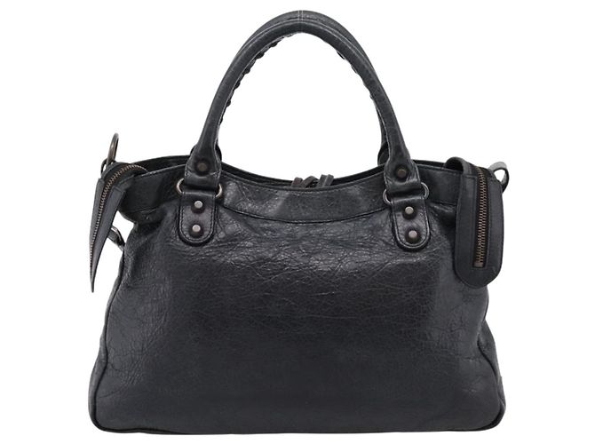 Borsa a mano Balenciaga The Town in pelle 2way Nera 240579 Auth mr2969SAM Nero - vista 2