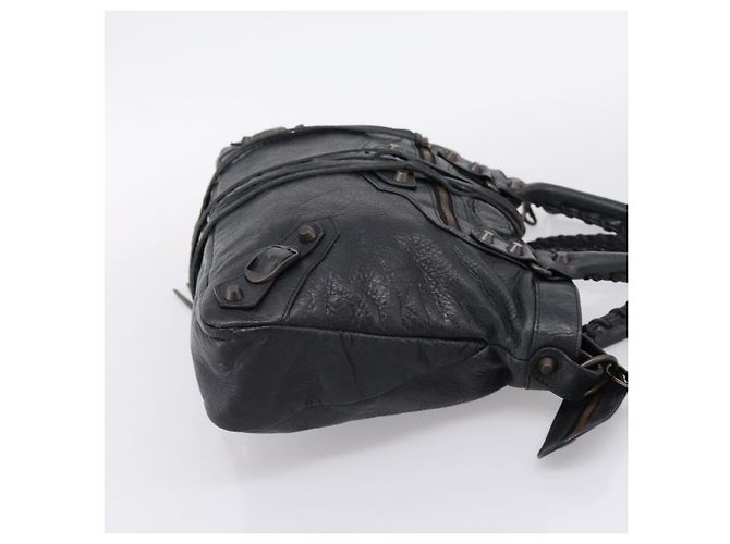Borsa a mano Balenciaga The Town in pelle 2way Nera 240579 Auth mr2969SAM Nero - vista 4