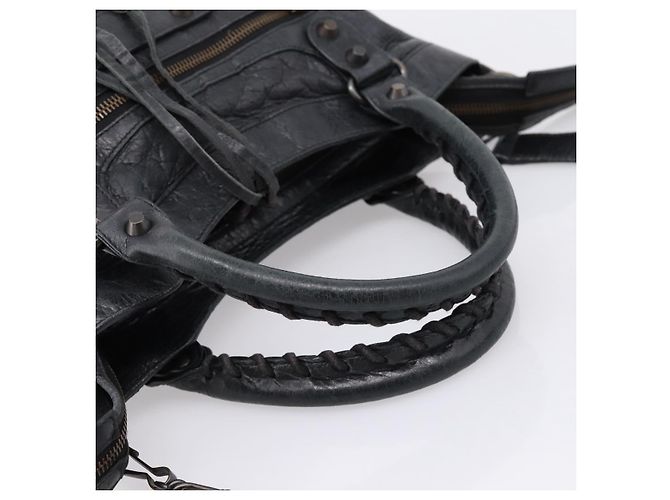 Borsa a mano Balenciaga The Town in pelle 2way Nera 240579 Auth mr2969SAM Nero - vista 7