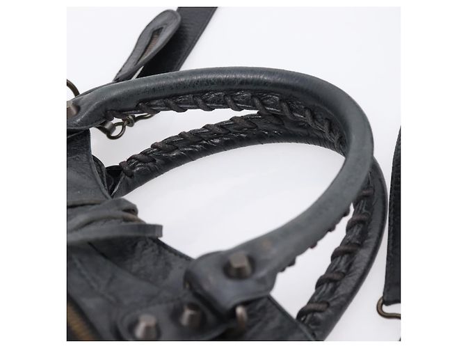 Borsa a mano Balenciaga The Town in pelle 2way Nera 240579 Auth mr2969SAM Nero - vista 8