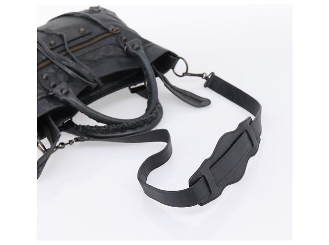 Borsa a mano Balenciaga The Town in pelle 2way Nera 240579 Auth mr2969SAM Nero - vista 9