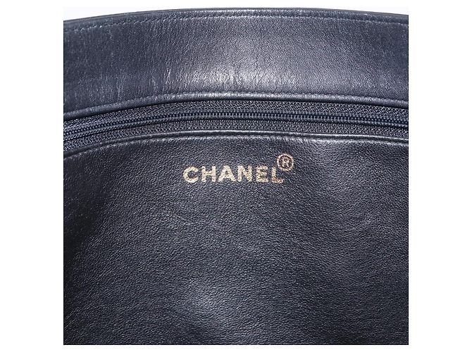 CHANEL Chain Big COCO Mark Tote Bag aus Lammleder Schwarz Gold CC Auth BA15804V Golden - Ansicht 17