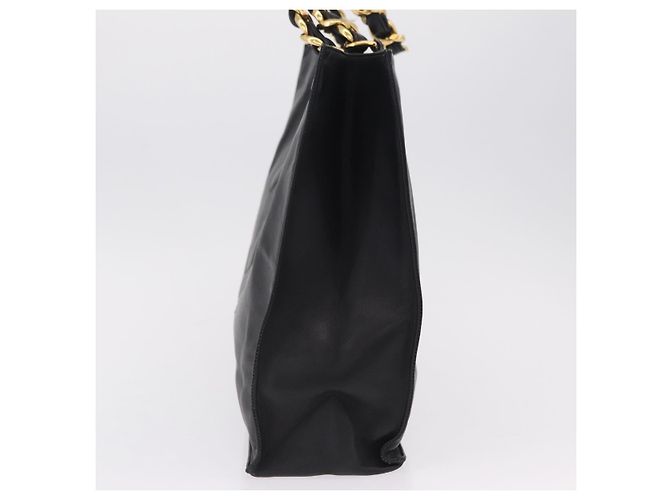 CHANEL Chain Big COCO Mark Tote Bag aus Lammleder Schwarz Gold CC Auth BA15804V Golden - Ansicht 6