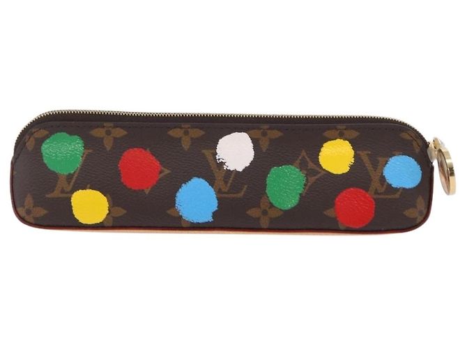 LOUIS VUITTON Yayoi Kusama Trousse Elizabeth Pen Case GI0886 LV Auth ar14312SAM Monograma - vista 2