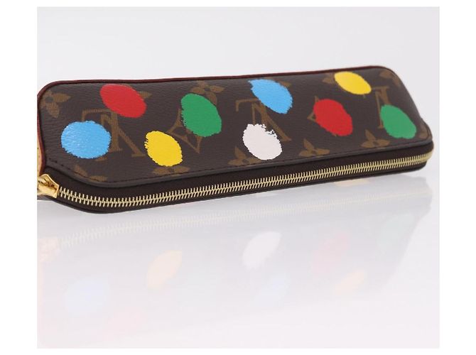 LOUIS VUITTON Yayoi Kusama Trousse Elizabeth Pen Case GI0886 LV Auth ar14312SAM Monograma - vista 5