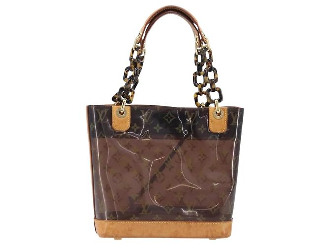 Borsa LOUIS VUITTON Monogram Vinyl Cabas Amble PM Brown M92502 LV Auth ep15927 Marrone - vista 2
