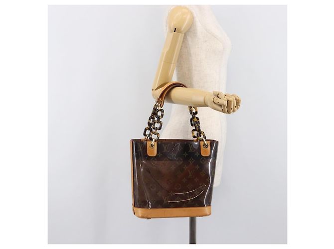 Borsa LOUIS VUITTON Monogram Vinyl Cabas Amble PM Brown M92502 LV Auth ep15927 Marrone - vista 24