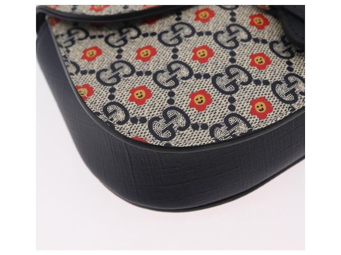 Marsupio bambini GUCCI GG Supreme PVC Sherry Line Navy 835822 Auth 206329M - vista 10