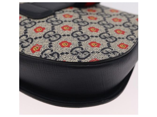 Marsupio bambini GUCCI GG Supreme PVC Sherry Line Navy 835822 Auth 206329M - vista 13