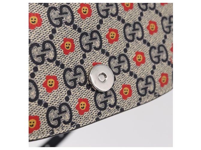 Marsupio bambini GUCCI GG Supreme PVC Sherry Line Navy 835822 Auth 206329M - vista 17