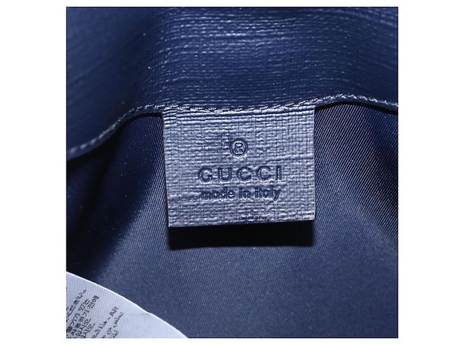Marsupio bambini GUCCI GG Supreme PVC Sherry Line Navy 835822 Auth 206329M - vista 18