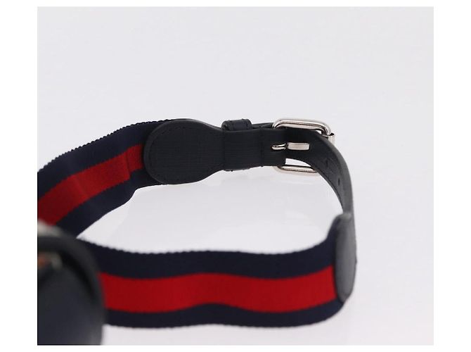 Marsupio bambini GUCCI GG Supreme PVC Sherry Line Navy 835822 Auth 206329M - vista 8