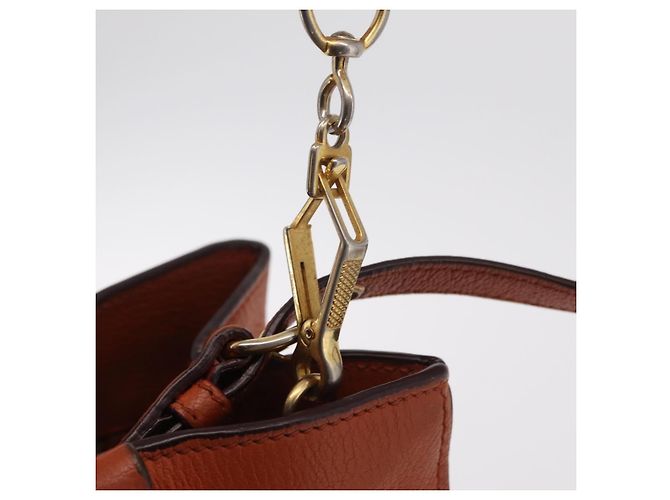 Borsa a mano Miu Miu in pelle 2way Orange Gold Auth 206335A D'oro Arancione - vista 10