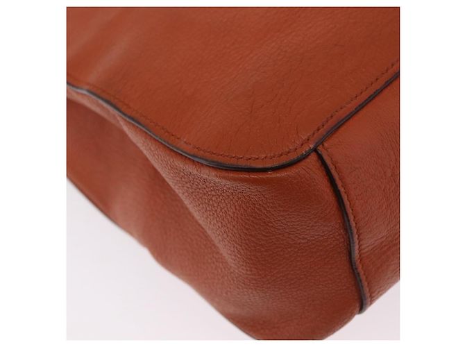 Borsa a mano Miu Miu in pelle 2way Orange Gold Auth 206335A D'oro Arancione - vista 19